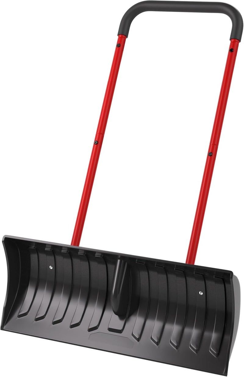 BREWIN TOOLS 30 Inch Snow Shovel for Driveway, Heavy-Duty Snow Pusher & Snow Plow, Lightweight Wide Blade for Fast Snow Removal, Back Saver Winter Tool for Driveway, Sidewalk, Patio, Deck - Image 1